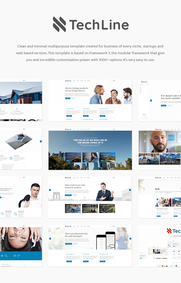 TechLine - Web services, businesses and startups modular template - 2